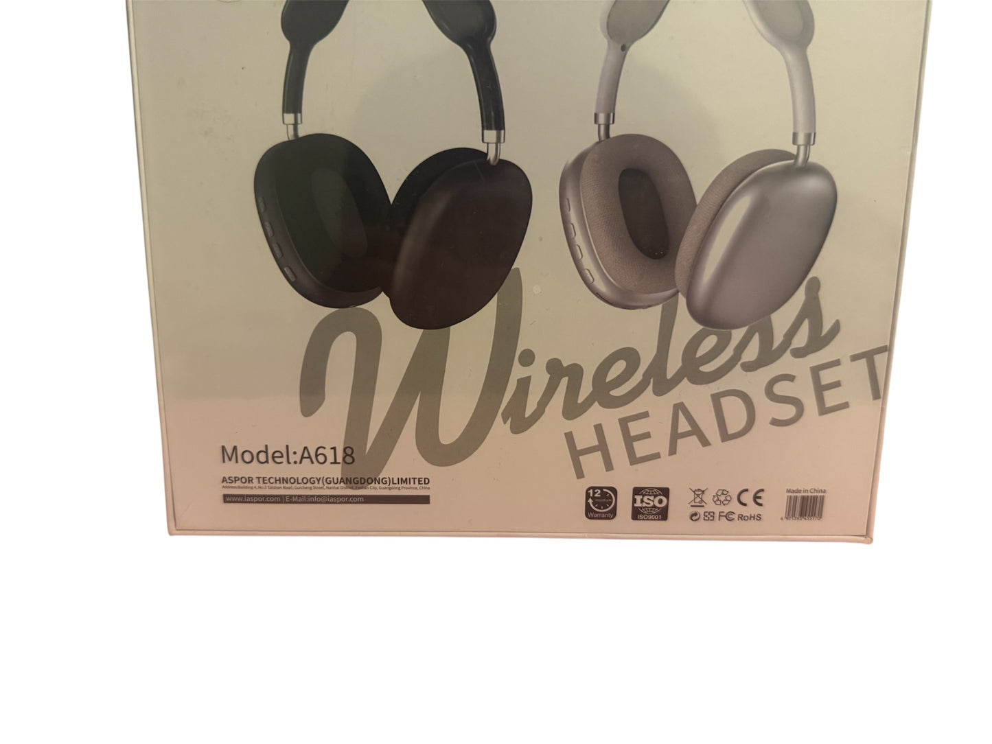 Wireless Headset A618 3D Surround Sound 12H Battery Black