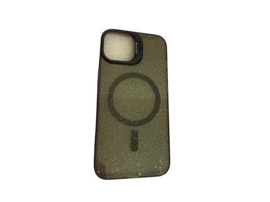 Dark Grey Glitter iPhone Case Compatible with iPhone 13 up to iPhone 16 pro max