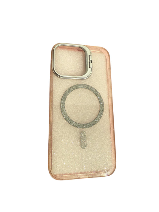 Grey Sparkling iPhone Case Compatible with iPhone 14 to iPhone 16 Pro Max