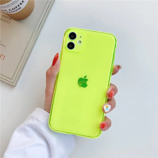 Fluorescent Transparent Soft Cover Phone Case for XSMAX